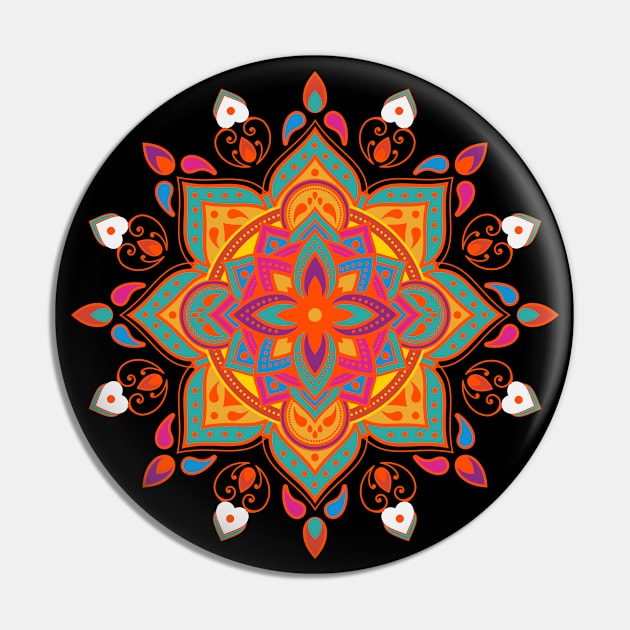 colorful mandala Pin by KHWD