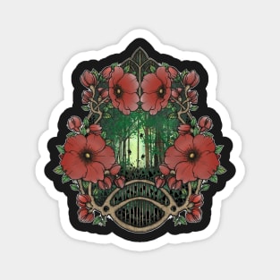 Art Nouveau Poppy Forest Biome Magnet