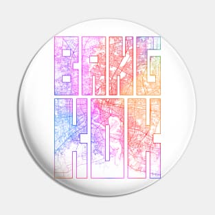 Bangkok, Thailand City Map Typography - Colorful Pin