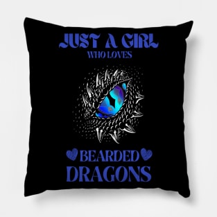 Just a girl who loves bearded dragons3 Pillow