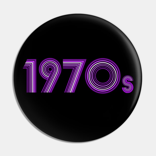 1970s Vintage Purple Disco Font Pin by Art by Deborah Camp