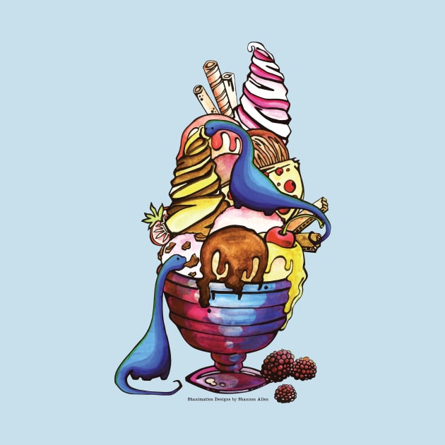 Dinosaur Ice Cream by Shanimation
