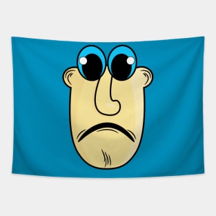 Shocked Funny Face Cartoon Emoji Tapestry