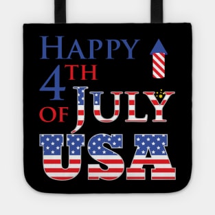 Happy 4th of july USA firecrackers Tote