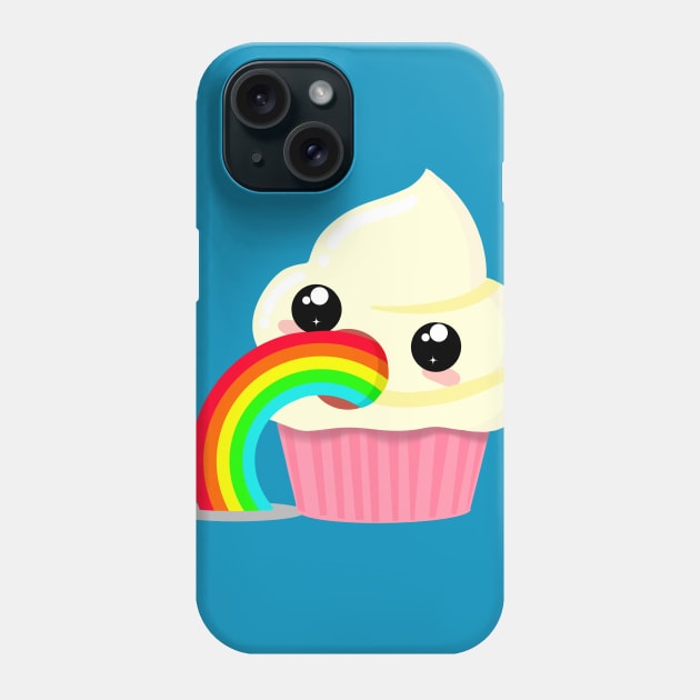 Kawaii Puking Rainbow Cupcake Emoji Phone Case by LittleBunnySunshine