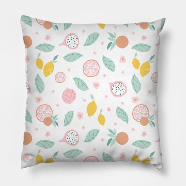 Fruit popping summer Pillow by Honeynandal