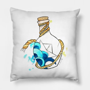 Ahoy! Ship in bottle Pillow