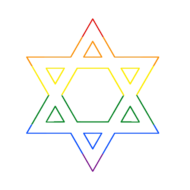 Pride Star of David by ThePureAudacity