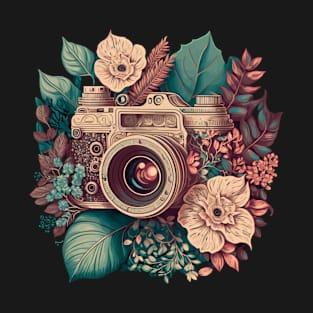 Vintage Visions, Vintage Retro Art Camera Design T-Shirt