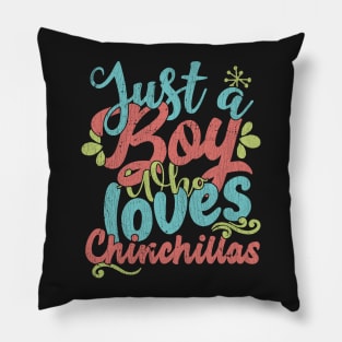 Just A Boy Who Loves Chinchillas - Farmers Gift graphic Pillow