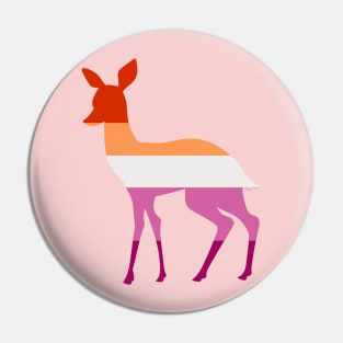 Lesbian Pride Doe | New 5 Colour Sunset Sapphic Flag Pin