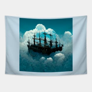 Barco Pirata en las nubes Tapestry