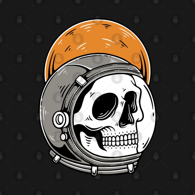 Astronaut Skull to The Moon by Pongatworks Store