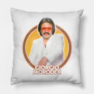 Giorgio Moroder / Retro Style Fan Art Design Pillow