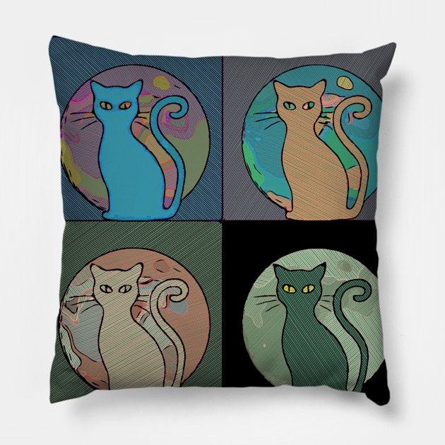 Staring Cat Pillow by Red Rov