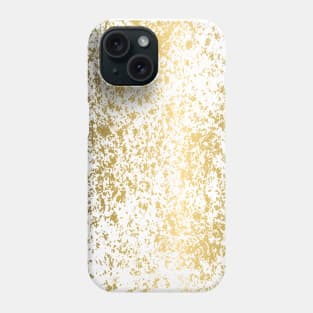 White and Gold Patina Style Design Phone Case