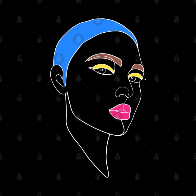 Woman face in minimalist style by WarmJuly