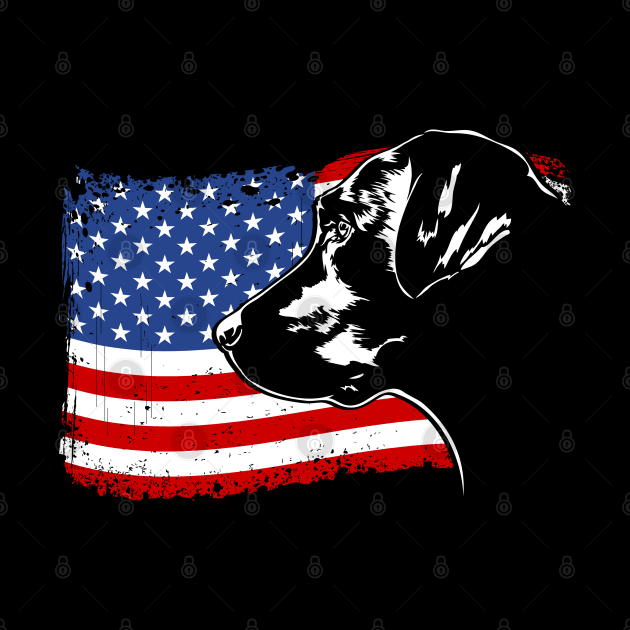 Proud Labrador Lab American Flag patriotic dog by wilsigns