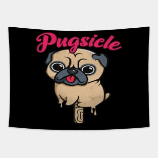 Pugsicle Ice Cream Dog Tapestry
