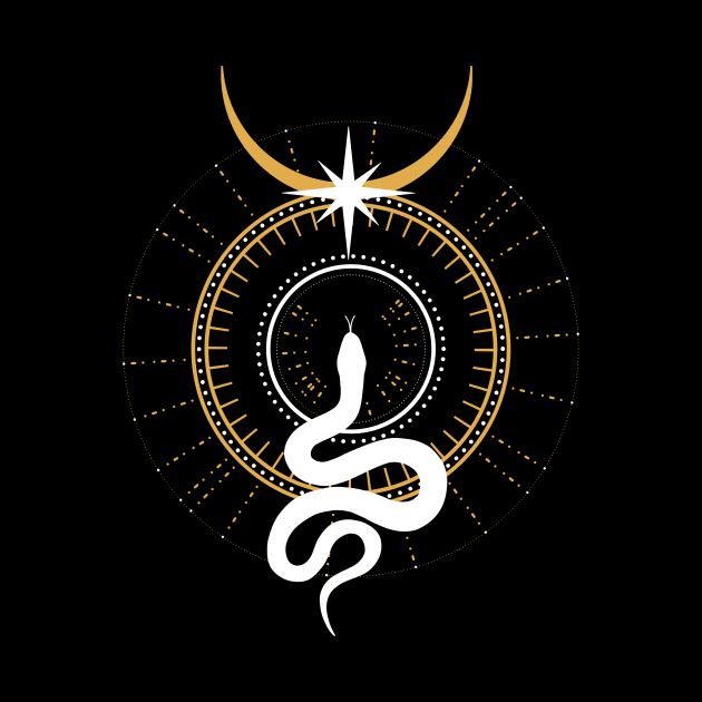 Snake and Moon by Darkstar Designs