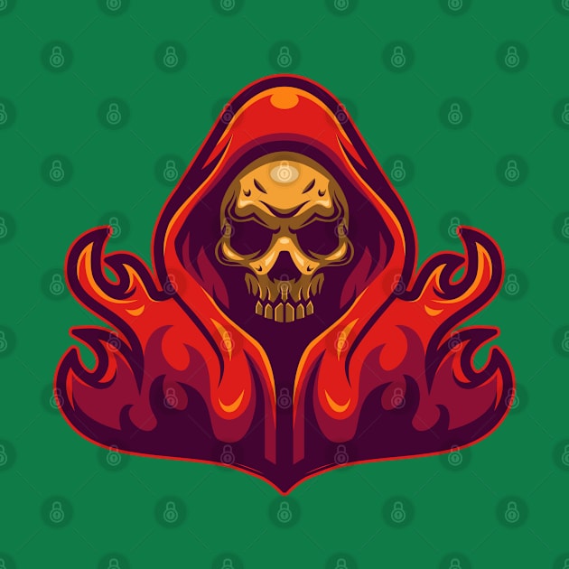 Demon skull by mightyfire