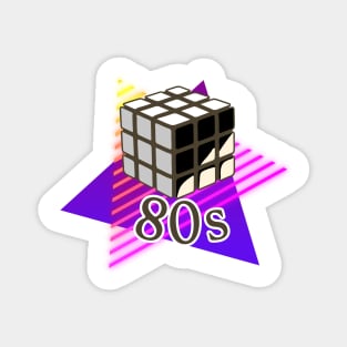 Retro 80s rubiks cube Magnet