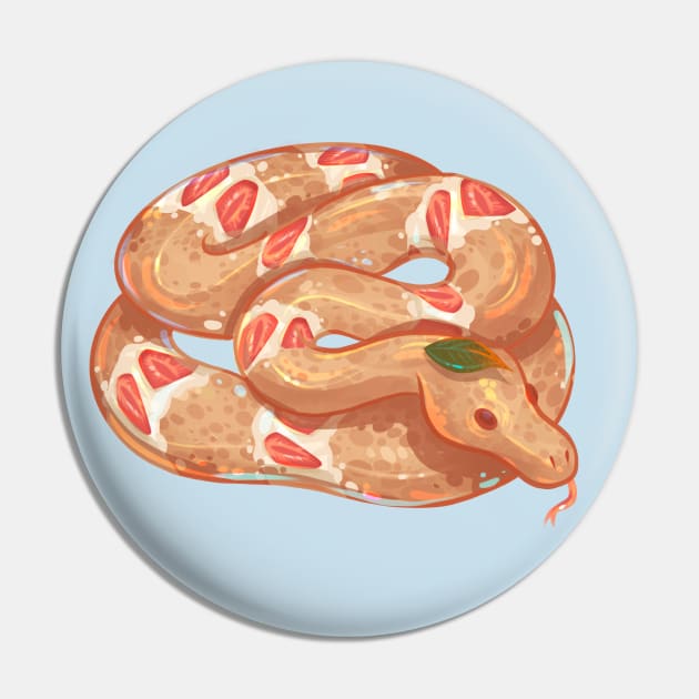 Strawberry Snake Cake Pin by Claire Lin