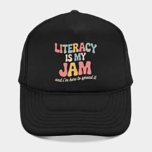 Literacy Is My Jam Reading interventionist Literacy Teacher Hat