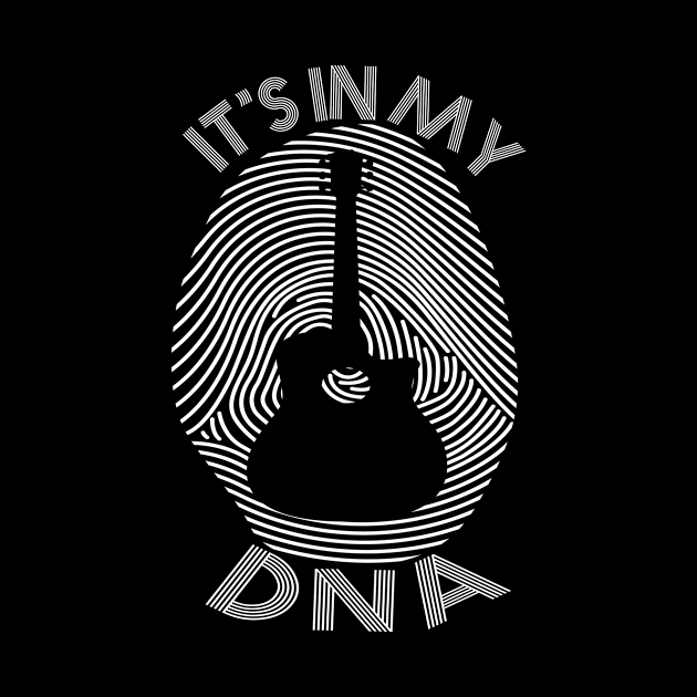 Guitar It's in my dna fingerprint gift idea by HBfunshirts