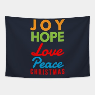 Joy, Hope, Love, Peace, Christmas Tapestry