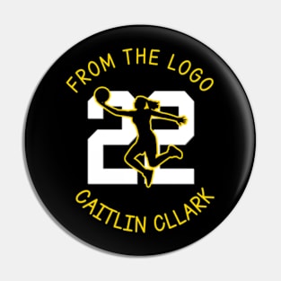 From the logo 22 Caitlin Clark basketball player Pin