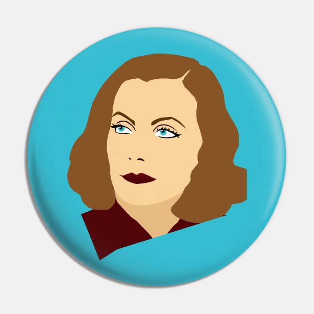 Greta Garbo Portrait Pin by ursoleite