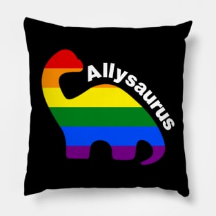 Allysaurus - LGBTQ ally dinosaur (Gay pride) Pillow