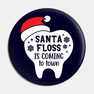 Tooth with santa hatdentistry, dental student, orthodontist, xmas, funny, dental squad, dentist christmas, hygienist Pin