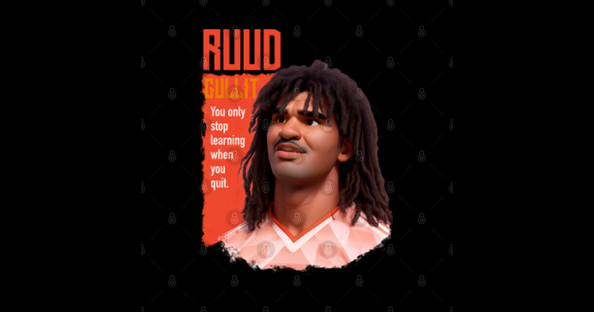 Ruud Gullit cartoon - Soccer Quote - Sticker | TeePublic