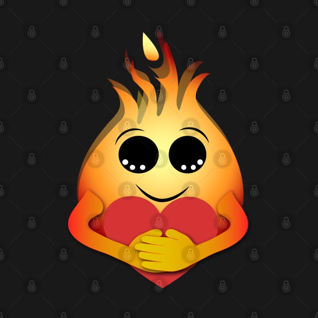 Caring Flame Emoji by Deborah Goschy