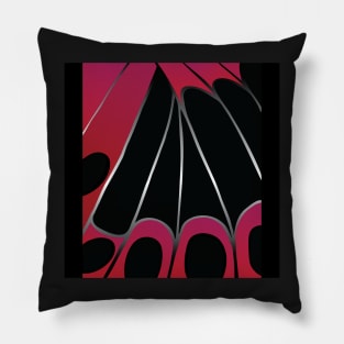 Butterfly Wing Collection - Black and Red Pillow