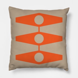 abstract eyes pattern (mix & match orange tan) Pillow