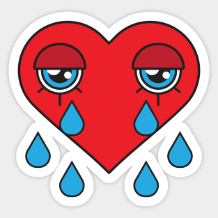 Heart with Eyes Die Cut Sticker