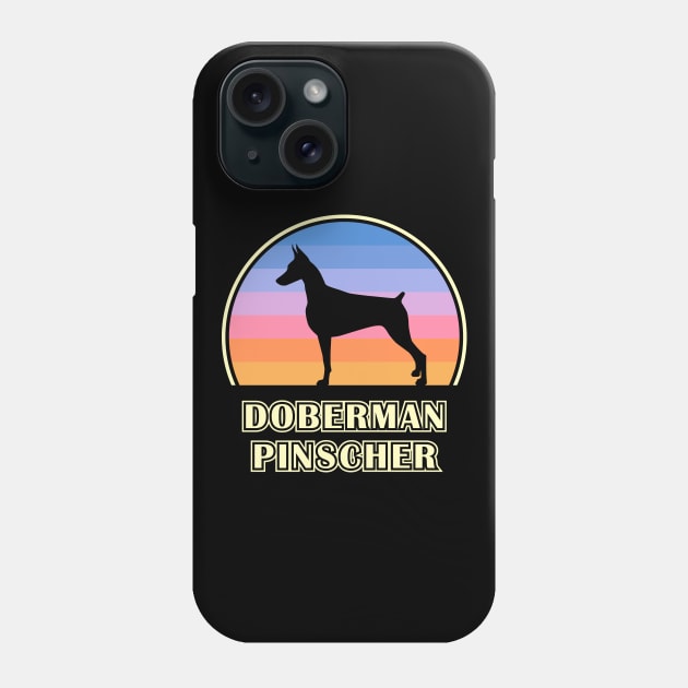 Doberman Pinscher Vintage Sunset Dog Phone Case by millersye