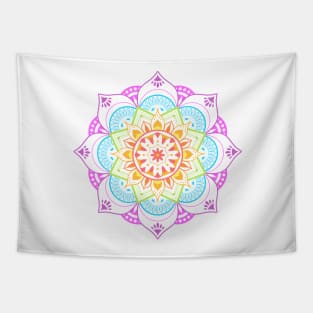 Rainbow Mandala Tapestry