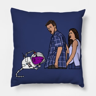 Distracted Boyfriend Space Rat Pillow