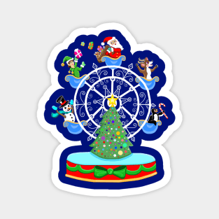 Festive Christmas Ferris Wheel Magnet