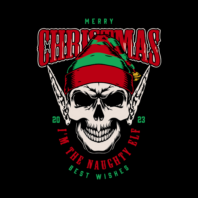 christmas elf skull by Supertrooper