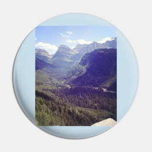 Mountains in Glacier National Park Pin