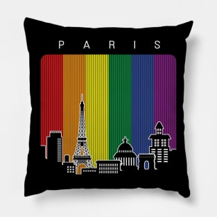 Paris LGBT Flag Pillow