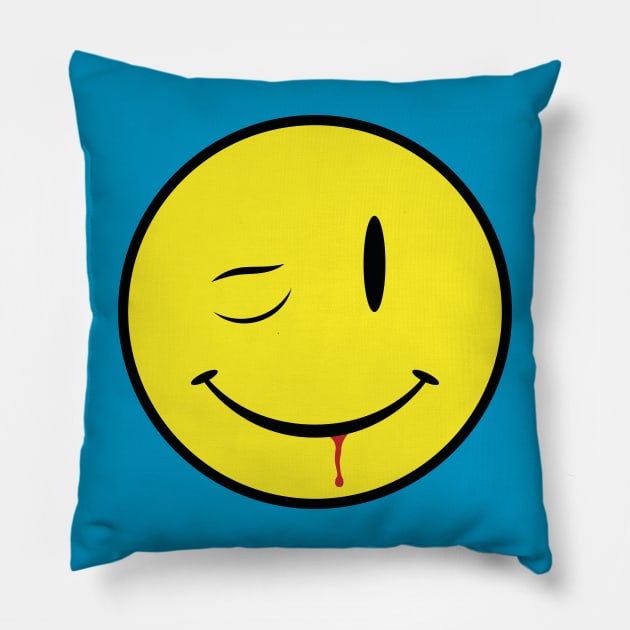 Fight Club Smiley Pillow by numbskull247