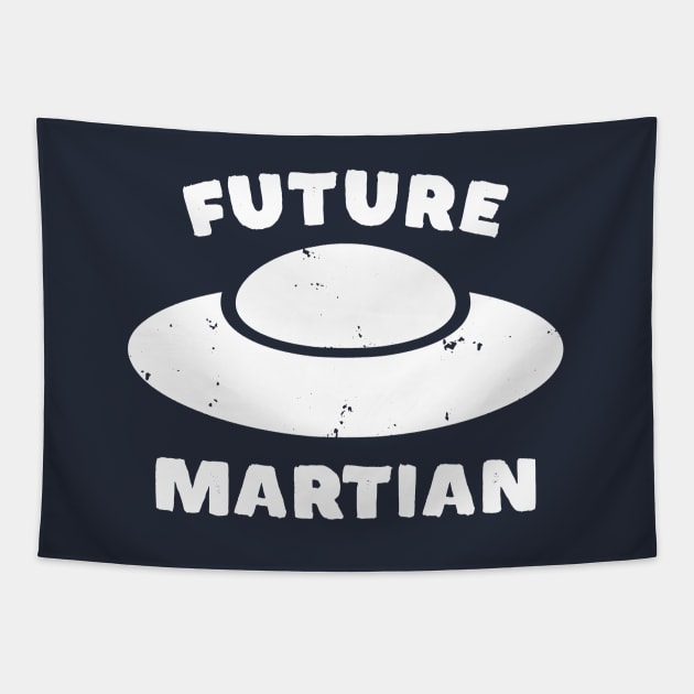 Retro Vintage Sci Fi  Future Martian UFO Tapestry by happinessinatee