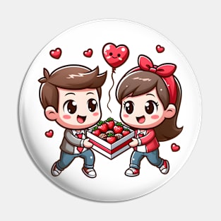 Valentine's Cartoon Delights Pin