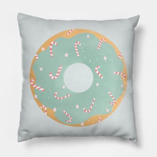 Candy cane donut Pillow